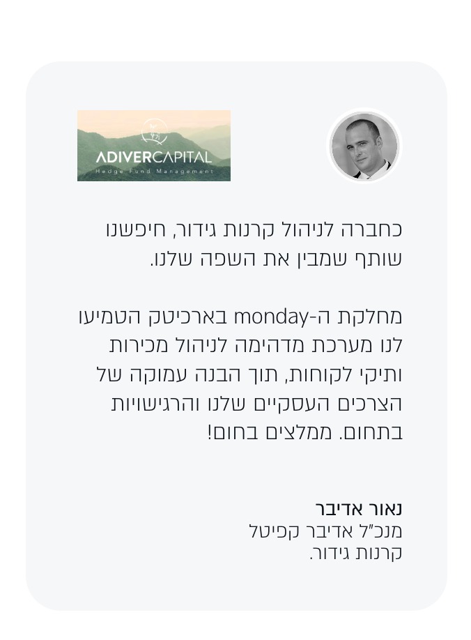 ביקורת לקוחות - נאור אדיבר | אדיבר קפיטל